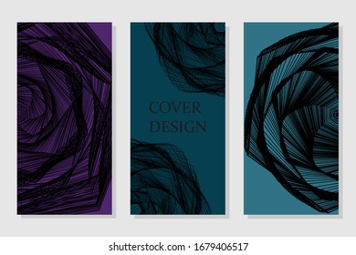Leaflet cover presentation abstract geometric background. Multipurpose template with cover. Trendy minimalist flat geometric design. Square format.