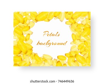Leaflet design pattern with falling petals of a flowering hyacinth