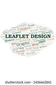 Leaflet Design word cloud. Wordcloud made with text only.