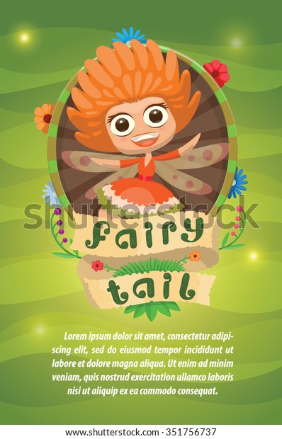 Leaflet Floral Round Frame Cute Cartoon Stock Vector Royalty Free