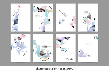 Faltblatt, Flyer, Deckblatt. Abstrakter geometrischer Hintergrund, EPS10 Vektorgrafik