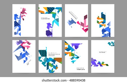 leaflet, flyer, cover template. Abstract Geometric Background, EPS10 vector illustration