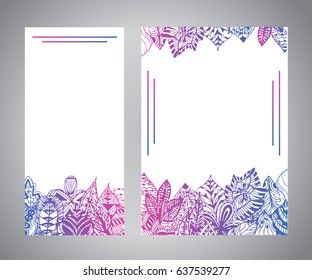 Leaflet Flyer Template Hand Drawn Sketch Stock Vector (Royalty Free ...