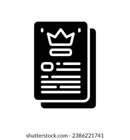 icono del glifo del folleto. icono vector para tu sitio web, móvil, presentación y diseño de logotipo.