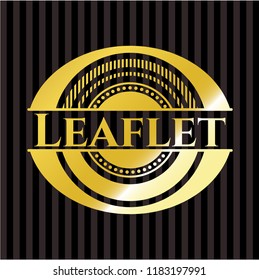 Leaflet gold emblem