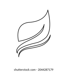 leaflet icon, eco space, vector illustration