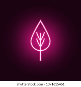 leaflet icon. Elements of Web in neon style icons. Simple icon for websites, web design, mobile app, info graphics