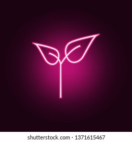 leaflet icon. Elements of Web in neon style icons. Simple icon for websites, web design, mobile app, info graphics