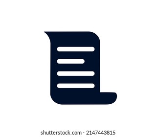 Das Merkblatt-Symbol. einzeln auf weißem Hintergrund.