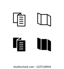 Leaflet Icon Logo Vector Symbol. Brochure Icon