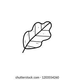 Leaflet icon. Simple outline vector of autumn set for UI and UX, website or mobile application