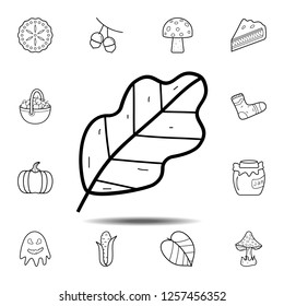 Leaflet icon. Simple outline vector element of Autumn icons set for UI and UX, website or mobile application