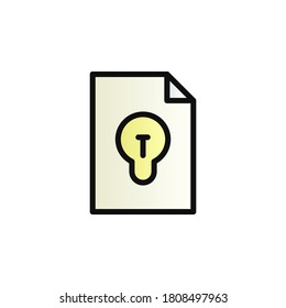 Faltblatt, Idee, Farbverlauf-Vektorsymbol