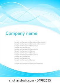 Leaflet with an insert in blue tones