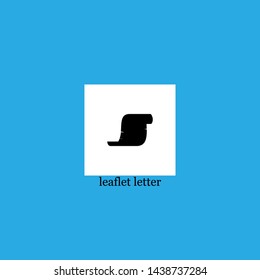 leaflet letter icon sign signifier vector