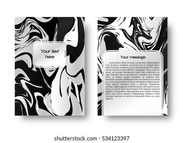 Leaflet marble pattern silver