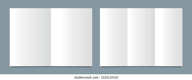 Leaflet Mockup, White paper vector
