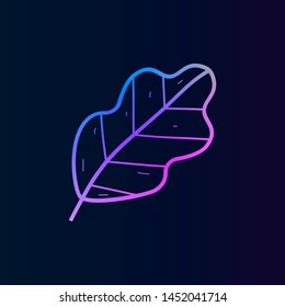 Leaflet nolan icon. Simple thin line, outline illustration of Autumn icons for UI and UX, website or mobile application