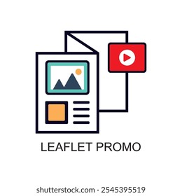 leaflet promo icon , advertising icon