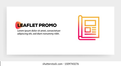 LEAFLET PROMO AND ILLUSTRATION ICON CONCEPT