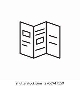 Vector de signo de icono de promoción de folleto