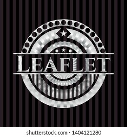 Leaflet silver emblem. Vector Illustration. Mosaic.