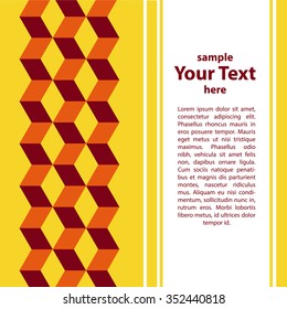 leaflet with a square ornament