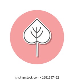 leaflet sticker icon. Simple thin line, outline vector of web icons for ui and ux, website or mobile application