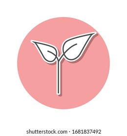 leaflet sticker icon. Simple thin line, outline vector of web icons for ui and ux, website or mobile application