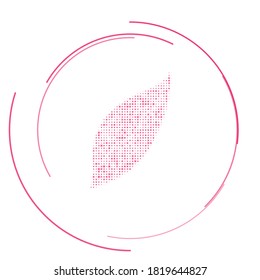 Símbolo del prospecto con puntos rosas. Ilustración del vector sobre fondo blanco