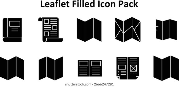 Leaflet UI Icons - 10 in Solid Filled Design