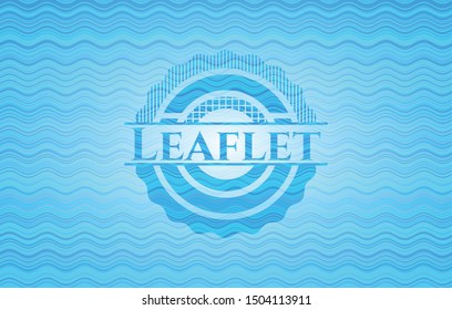 Leaflet water badge background. Vector Illustration. Detailed.