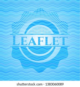 Leaflet water wave concept badge background. Vector Illustration. Detailed.