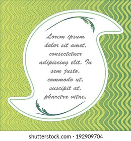 Leaflet with wavy lines on the background