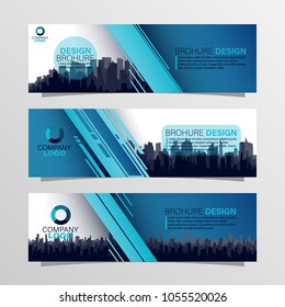Leaflets 3 fold Template.Vector illustration.Can be used for presentation, flyer and leaflet, brochure, corporate report, marketing, advertising, annual report, banne.City skyline.