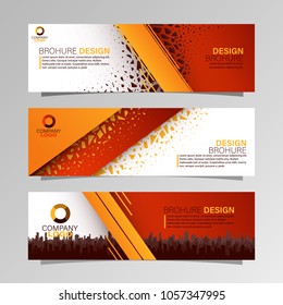 Leaflets 3 fold Template.Vector illustration.Can be used for presentation, flyer and leaflet, brochure, corporate report, marketing, advertising, annual report, banne.City skyline.