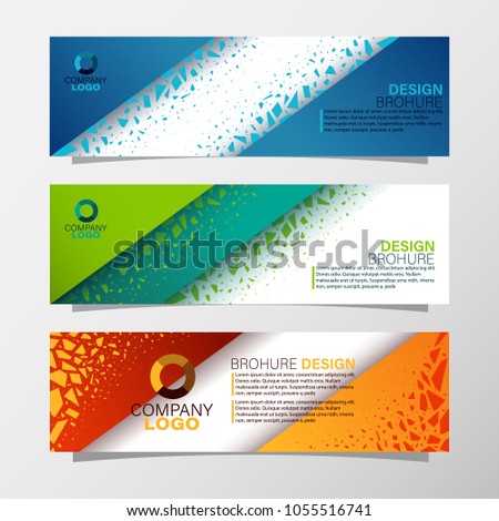 leaflets 3 fold template vector illustration be stock vector