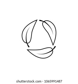 leaflets ecology icon. Element of simple icon for websites, web design, mobile app, info graphics. Thin line icon for website design and development, app development on white background