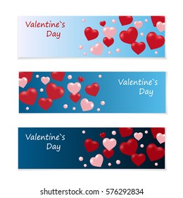 Leaflets, flyers and invitations. Valentine's Day. Heart on a background of aqua. Vector illustration