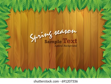 leafs border wood backgrounds vectors