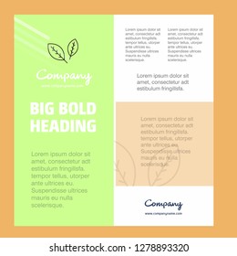 Leafs Business Company Poster Template. with place for text and images. vector background