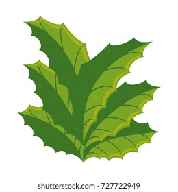 leafs christmas decoration icon