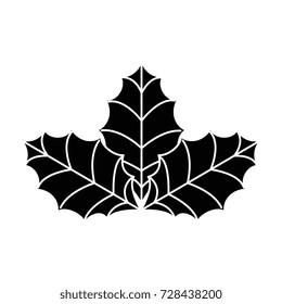 leafs christmas decoration icon