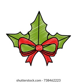 leafs christmas decoration icon
