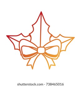 leafs christmas decoration icon