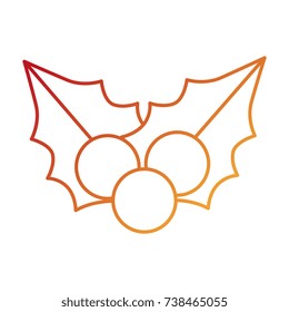 leafs christmas decoration icon