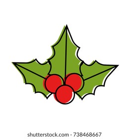 leafs christmas decoration icon