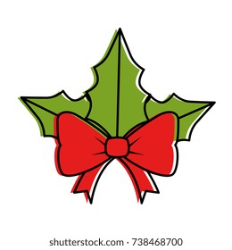 leafs christmas decoration icon