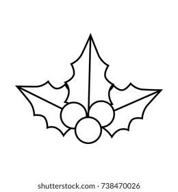 leafs christmas decoration icon
