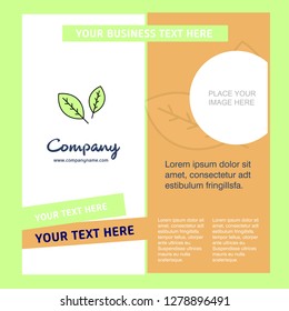 Leafs Company Brochure Template. Vector Busienss Template